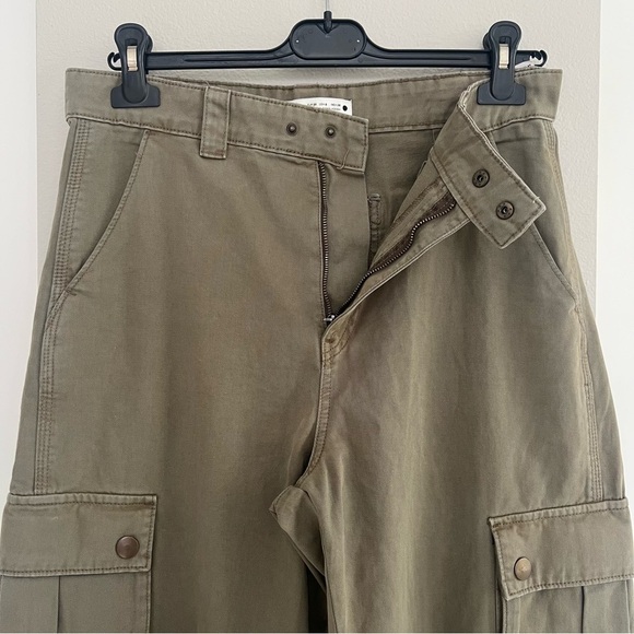 Zara High-Waisted Cargo Pants – Utility, Workwear, Streetwear - Size 6 - Green - Picture 6 of 14
